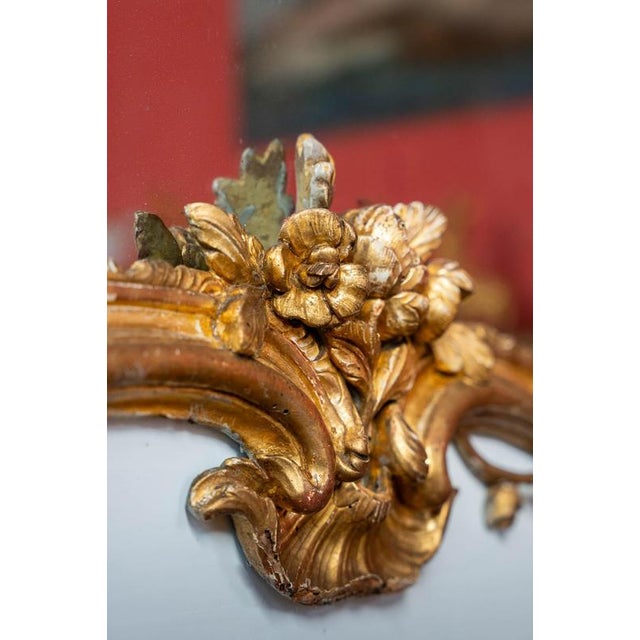Glass Large Louis XV Mirror, 1750s For Sale - Image 7 of 10