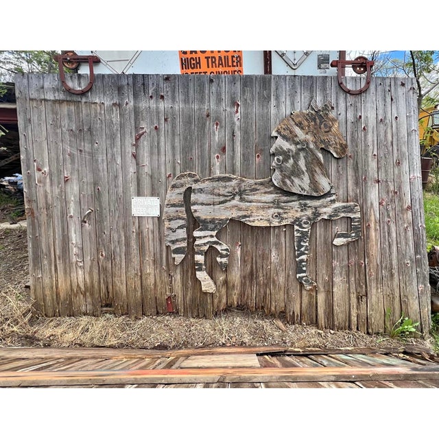 Rather Large Wood Horse Silhouette From a Blacksmith's Forge For Sale - Image 17 of 18