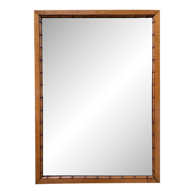 Late 19th Century Faux Bamboo Birdseye Maple Mirror, Attributed to r.j. Horner For Sale