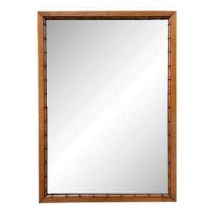 Late 19th Century Faux Bamboo Birdseye Maple Mirror, Attributed to r.j. Horner