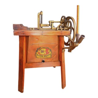 Early 1900's Antique Barlow & Selig 'Big 3' Copper Tub Vacuum Washing Machine For Sale