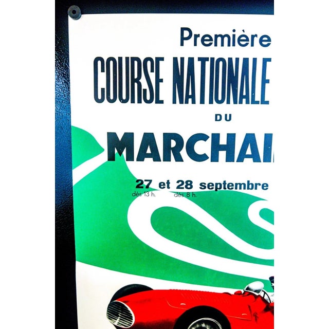 Mid-Century Modern Original 1958 Marchairuz Hill Climb, Original 18"x25" Lithograph, Hans W. Witchi For Sale - Image 3 of 8