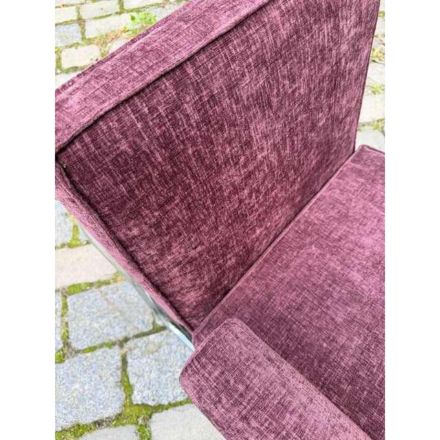 Purple Halina Armchair in Purple Upholstered and Chrome Finish by Hellerau For Sale - Image 8 of 11