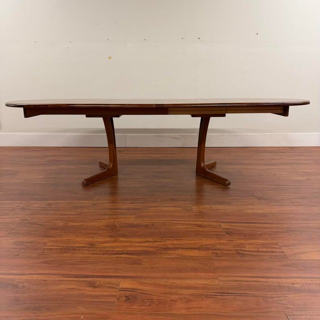 Brown Danish Solid Cherry Oval Dining Table With 2 Leaves - 70"-108" For Sale - Image 8 of 10