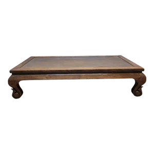 Antique Shanxi Province Elm and Rattan Coffee Table