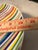 Bright Pink Retro 10" 1977 Seymour Mann "Candy Stripe" Pedestal Cake Stand For Sale - Image 8 of 8