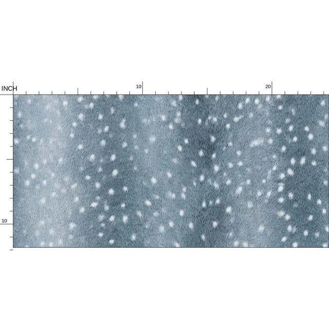 Wilde Spotted Antelope Hide Removable Wallpaper – Slate Blue Single Roll For Sale In Atlanta - Image 6 of 8