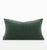 2020s Dark Green Velvet Plush Lumbar Pillow, 11" X 19" Inches For Sale - Image 5 of 6