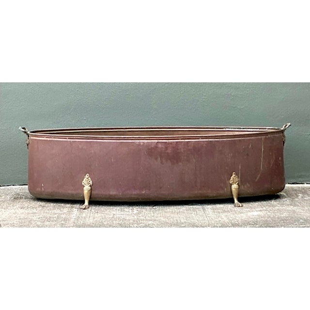 Vintage Regency Monumental Copper Jardiniere - A Pair For Sale In West Palm - Image 6 of 12