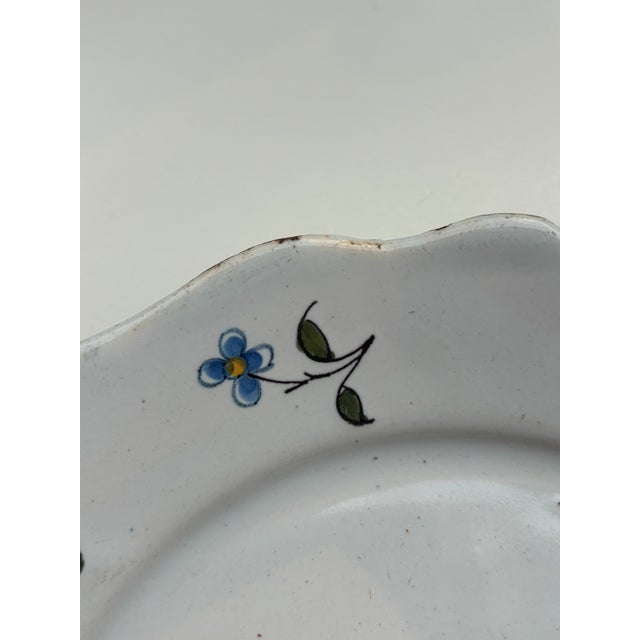 Blue Antique Plates from Moustiers, 1760, Set of 2 For Sale - Image 8 of 18