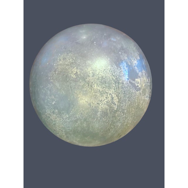 Antique Glass Fishing Float-6'' Sea Glass Buoy-Coastal Nautical Decor-Japanese For Sale - Image 4 of 8