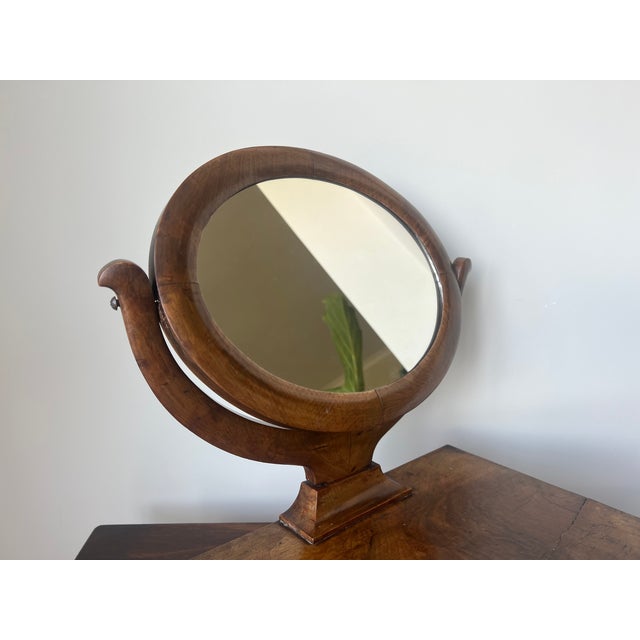 Antique French Walnut Dressing Table Mirror with Drawer, 1890s For Sale - Image 3 of 18