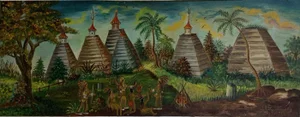 Ludwik a Smialkowski 1934 East Indian Agodas Oil Painting