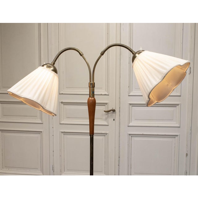 Metal Swedish Floor Lamp from Nordiska Kompaniet, Sweden, 1940s For Sale - Image 7 of 10