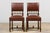 Early 20th Century Antique French Louis XIII Style Walnut Dining Chairs W/ Brown Faux Leather - Set of 8 For Sale - Image 5 of 18