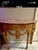 Hollywood Regency Vintage Hollywood Regency Louis XVI Style Carved Wood Demilune Console Table With Pink Marble Top For Sale - Image 3 of 4