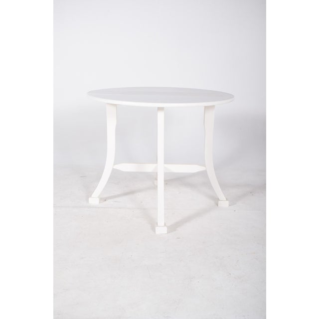 1920s Portuguese White Painted Flap Table, 1920s For Sale - Image 5 of 10