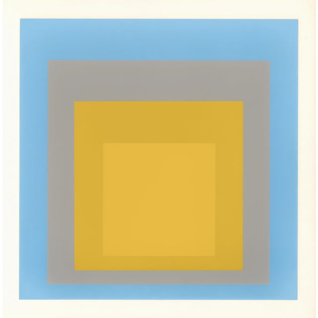 Bauhaus 1968 Josef Albers "Homage to the Square" Serigraph "Tenuous" For Sale - Image 3 of 6