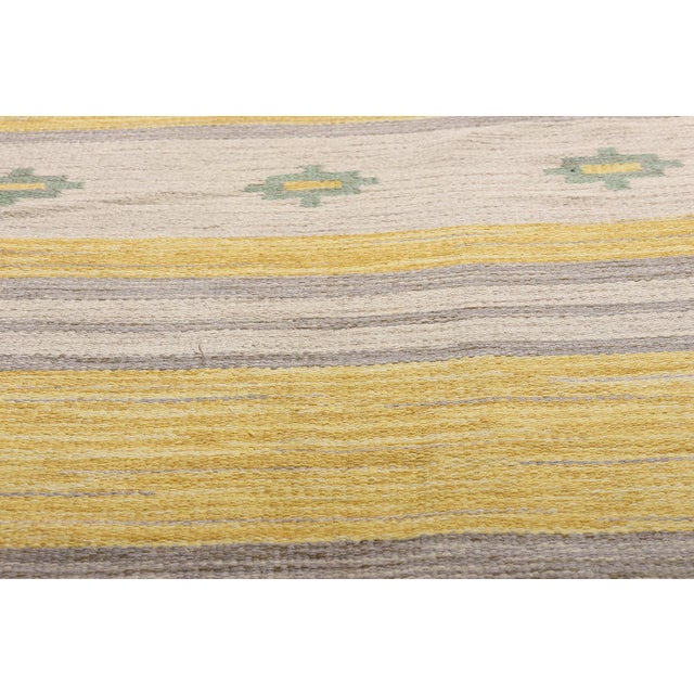 Mid 20th Century Vintage Swedish Rollakan Rug, 05'01 X 09'05 For Sale - Image 5 of 10