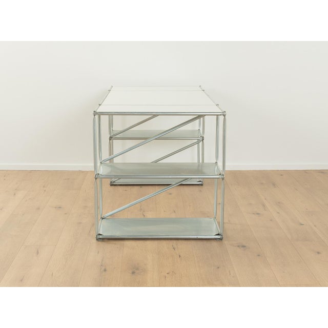 Vintage Desk in Stainless Steel, 1980s For Sale - Image 7 of 12