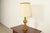 An outstanding Mid-Century Modern Seguso Murano glass table lamp with original shade with green cut velvet accents at top...
