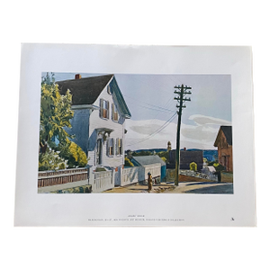 Edward Hopper, Adam’s House, Vintage Print