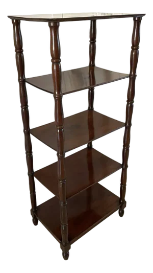 William IV Mahogany Freestanding Five Tier Whatnot, 1830s