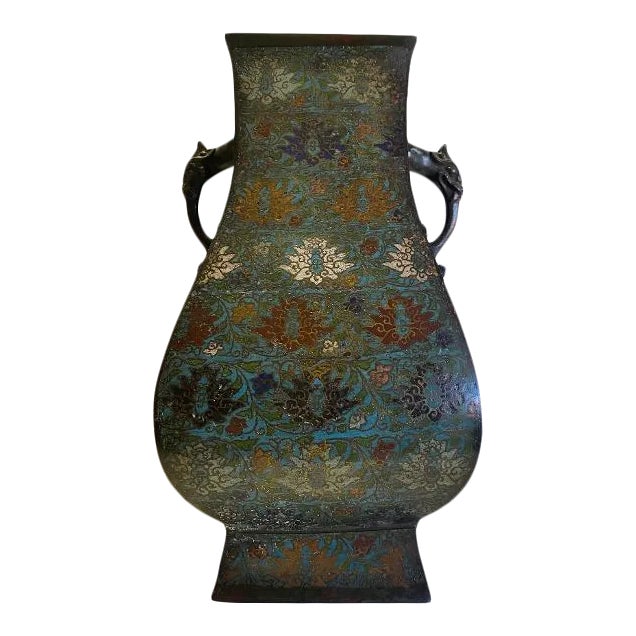 Antique Ming Dynasty Cloisonne Vase For Sale