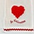 Textile Vintage Hollywood Regency Waffle St. Valentine Kitchen Towel With Roses Heart. For Sale - Image 7 of 7