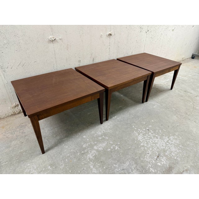 Mid-Century Modern Danish Teak Stools/ Low Tables - Set of Three (3) For Sale - Image 10 of 11