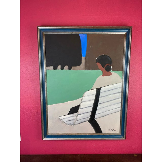 Original Maurice Potier Oil on Canvas | French Contemporary Portrait Painting, Paris, Circa 1991 For Sale - Image 4 of 13
