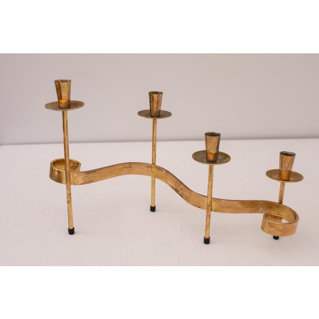 Mid-Century Modern Metal Candlesticks by Gunnar Ander for Ystad-Metall, Sweden, 1960s For Sale - Image 10 of 14