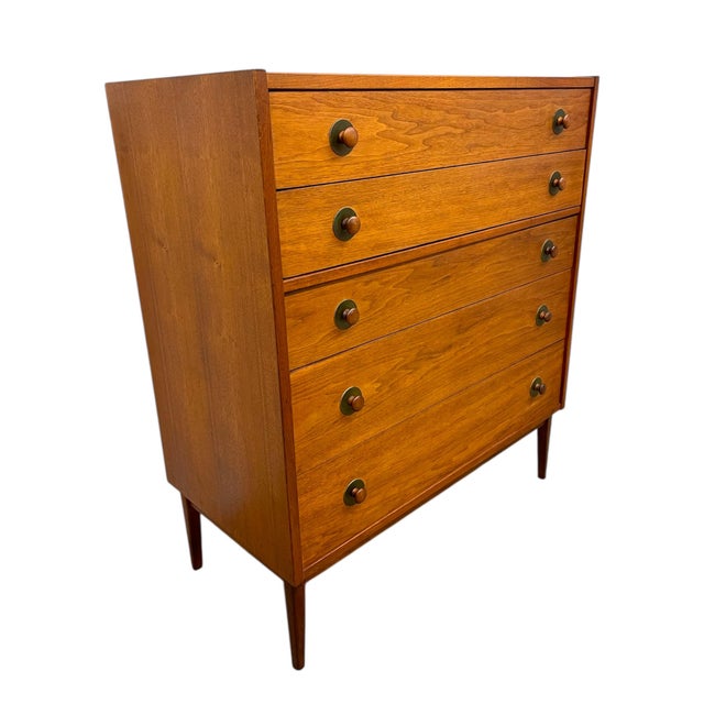 Vintage Mid Century Modern 5 Drawer Dresser Attributed to John Van Koert for Drexel For Sale In Seattle - Image 6 of 10