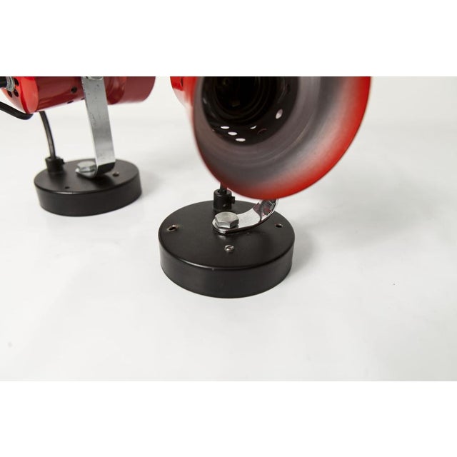 Red and Black Wall Lights, 1970s, Set of 2 For Sale - Image 11 of 18