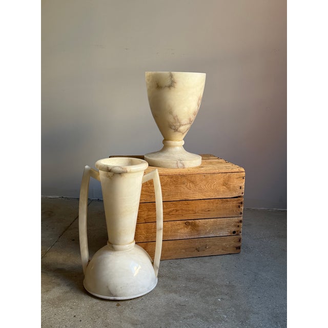 Monumental Alabaster Amphora Lamp For Sale - Image 12 of 12