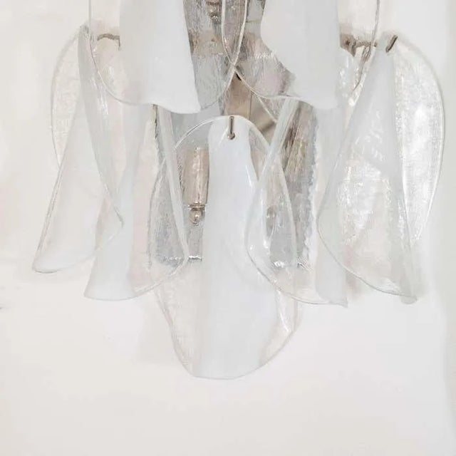 1960s 1960s Lattimo Murano Glass Sconces - a Pair For Sale - Image 5 of 7