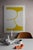 This minimalist painting by Sarah Vaaler features yellow in the best possible way. The saffron yellow tone on crisp white...