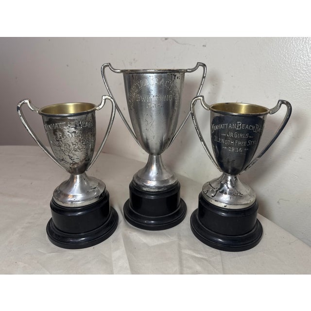 1930s Antique 1930's Sterling Silver & Bronze Lyle Cup Engraved Speaking Trophy Award For Sale - Image 5 of 10