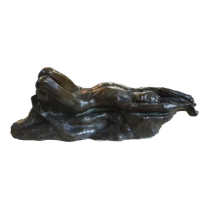 Italian Art Deco Bronze Sculpture of a Nude Male