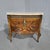 Excellent quality French bombe shaped walnut commode chest of drawers, inlaid spray of marquetry flowers to the two lower...