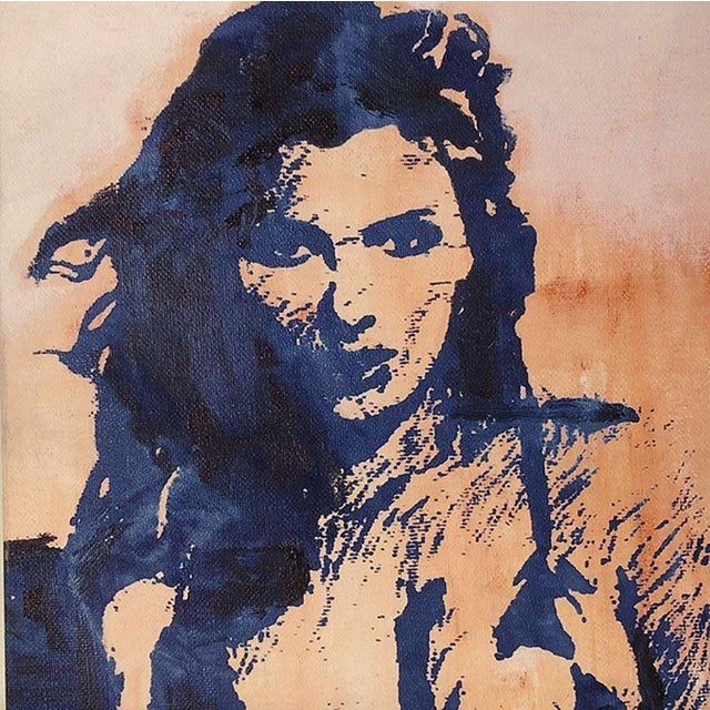 Postmodern 2000s Female Beach Portrait Pop-Art Giclée Print on Canvas For Sale - Image 3 of 5