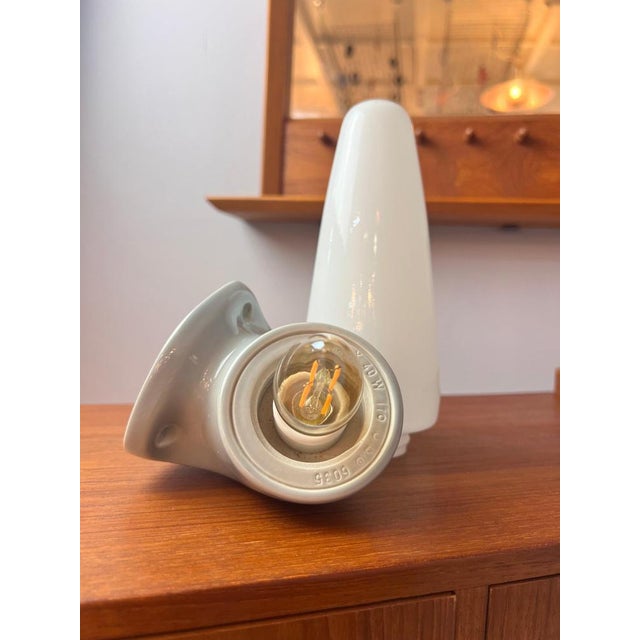 Sigvard Bernadotte Wall Lamp Model 6035 in Light Grey by Sigvard Bernadotte for Ifö For Sale - Image 4 of 10