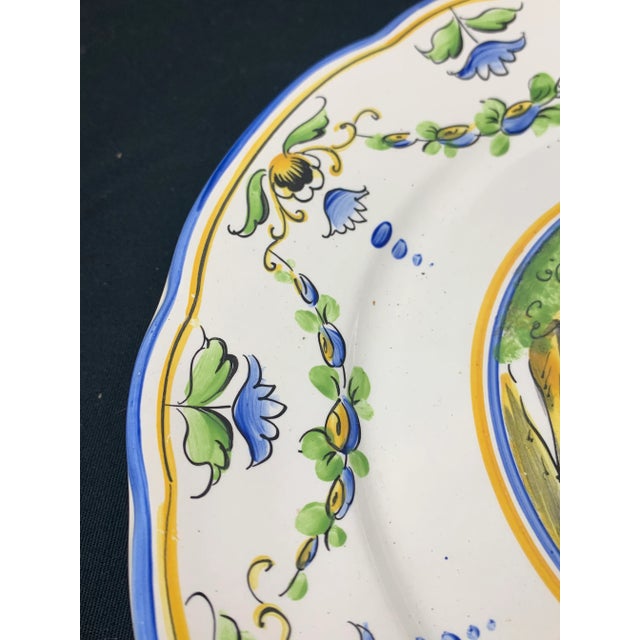 Vintage French Decorative Plate For Sale - Image 4 of 10