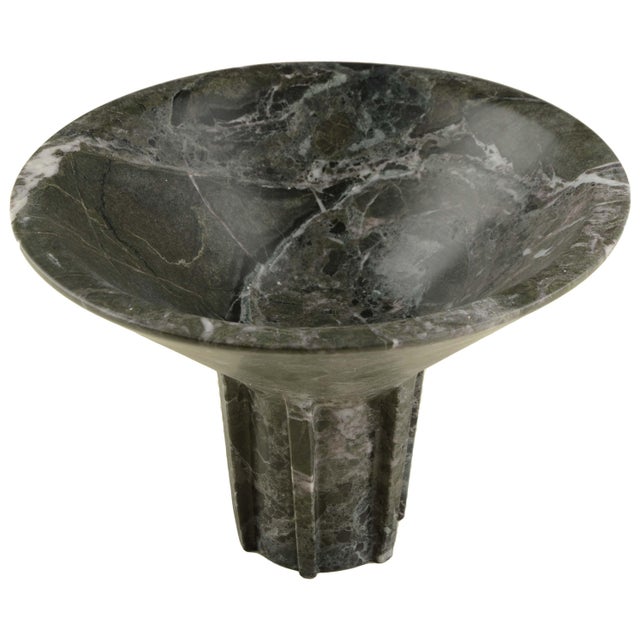 Green Marble Navire Bowl by Nina Magon For Sale - Image 4 of 4
