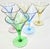 Blue Kicky Pastel Cocktail Glasses- Set of Six For Sale - Image 8 of 12