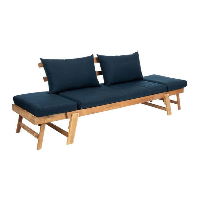 Contemporary Tandra Daybed - Natural/Navy For Sale - Image 3 of 12