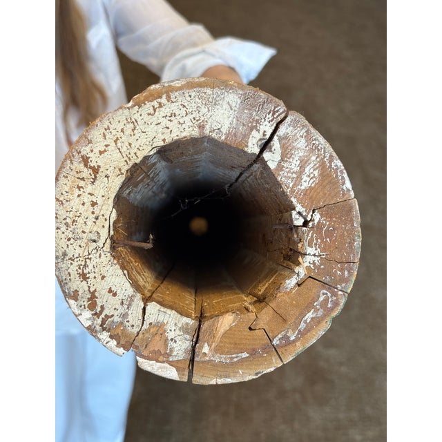 Pair of Fluted Columns With Timeworn Patina – Sculptural Design Objects For Sale - Image 4 of 5