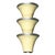 Art Deco Large 2' Grand Streamline Enameled Spun Aluminum 3 Tier Wall Sconce For Sale - Image 3 of 7