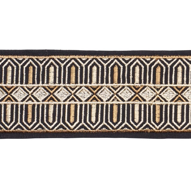 Schumacher Elisabetta Tape Trim In Caramel For Sale