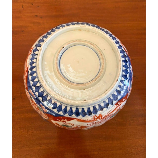 Large Antique Edwardian Japanese Imari Bowl, 1900 For Sale - Image 9 of 10